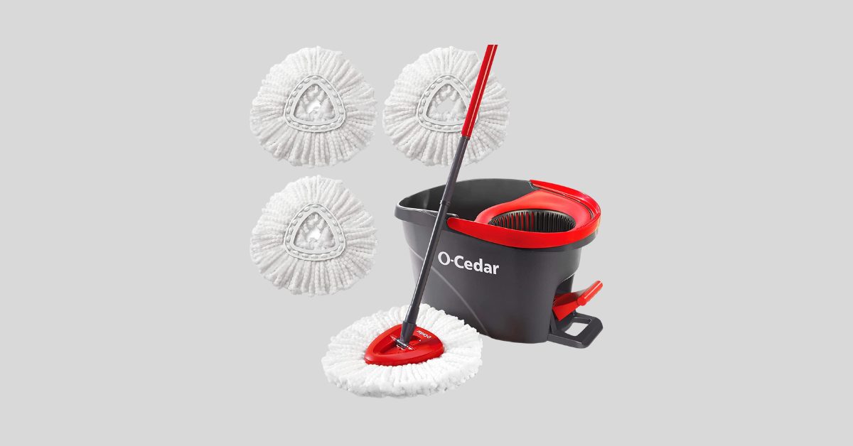 O-Cedar Easywring Microfiber Spin Mop & Bucket Floor