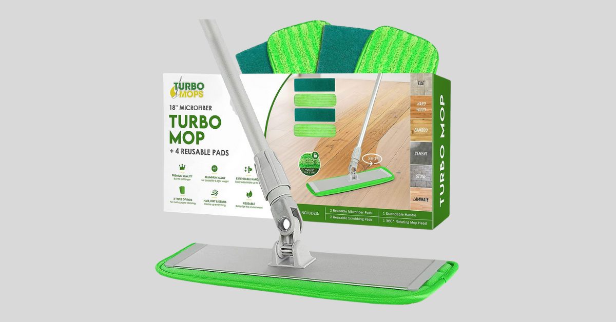 Turbo Microfiber Mop Floor Cleaning System