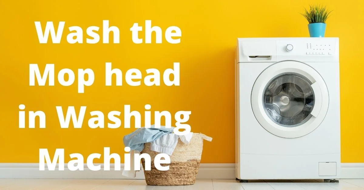 In the washing machine, wash the mop head.