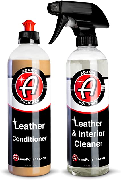 Adam’s Leather Care Kit - Leather Cleaner & Leather Conditioner Car Cleaning Supplies