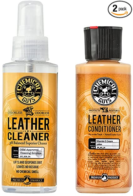Chemical Guys SPI_109 Chemical Guys SPI_109_16 Leather Cleaner and Leather Conditioner Kit for Use on Car Interiors